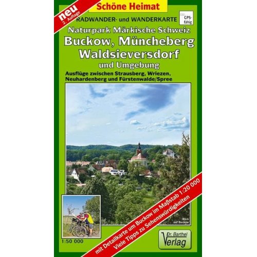 Verlag Barthel - Radwander- und Wanderkarte Naturpark Märkische Schweiz, Buckow, Waldsieversdorf und Umgebung 1 : 50 000