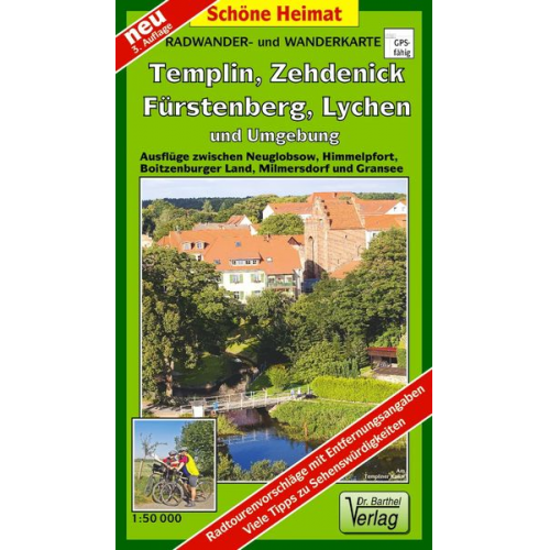 Verlag Barthel - Radwander- und Wanderkarte Fürstenberg, Lychen, Templin, Zehdenick und Umgebung1 : 50 000