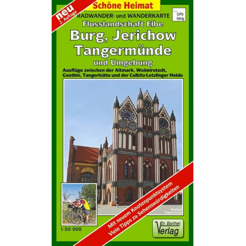 Verlag Barthel - Radwander- und Wanderkarte Flusslandschaft Elbe. Burg, Jerichow, Tangermünde und Umgebung 1 : 50 000