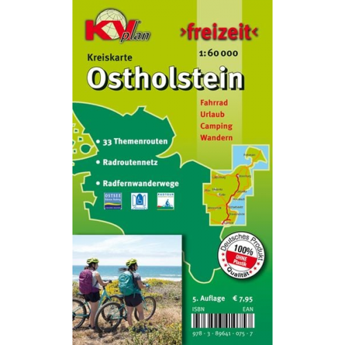 Sascha René Tacken - Ostholstein Kreis, KVplan, Radkarte/Freizeitkarte, 1:60.000