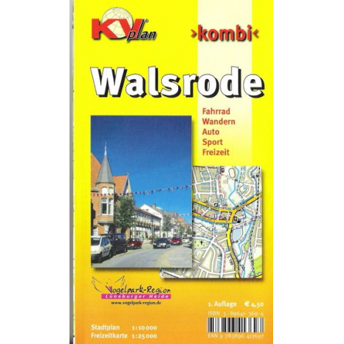 Sascha René Tacken - Walsrode, KVplan, Wanderkarte/Stadtplan/Radkarte, 1:25.000 / 1:10.000