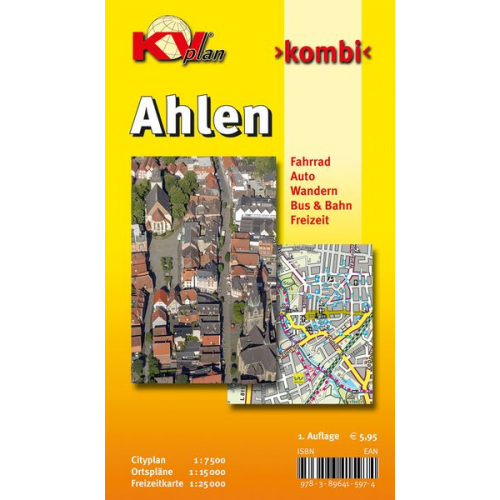 Sascha René Tacken - Ahlen, KVplan, Radkarte/Wanderkarte/Stadtplan, 1:25.000 / 1:15.000 / 1:7.500