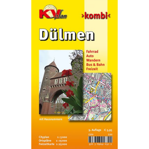 Sascha René Tacken - Dülmen, KVplan, Radkarte/Wanderkarte/Stadtplan, 1:25.000 / 1:15.000 / 1:5.000
