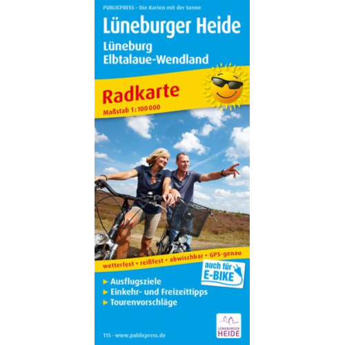 Radwanderkarte Lüneburger Heide