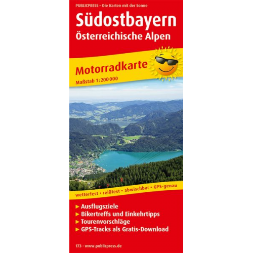 Motorradkarte Südostbayern - Österreichische Alpen 1 : 200 000