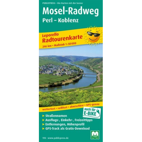 Mosel-Radweg Perl - Koblenz 1 : 50 000