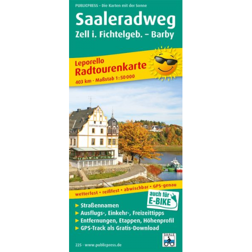 Saaleradweg, Zell im Fichtelgebirge - Barby 1:50 000