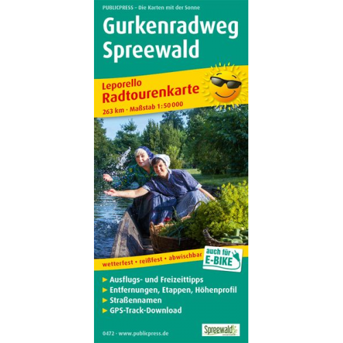 Gurkenradweg Spreewald 1 : 50 000