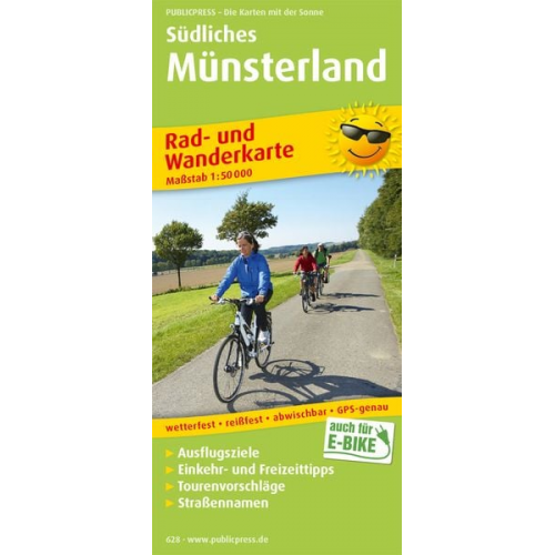 Südliches Münsterland 1 : 50 000 Rad- und Wanderkarte