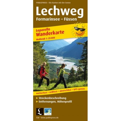 Lechweg, Formarinsee - Füssen 1:25 000