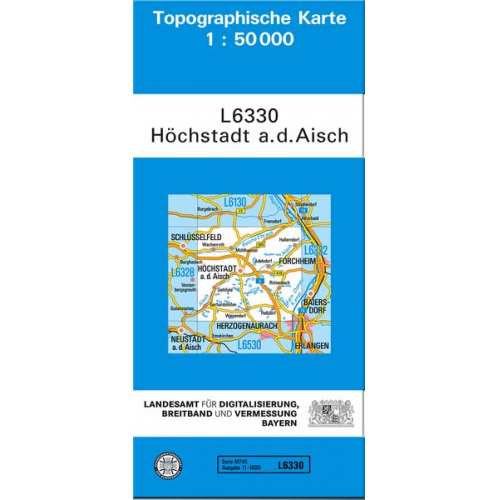 Breitband und Vermessung  Bayern Landesamt für Digitalisierung - Höchstadt an der Aisch 1 : 50 000