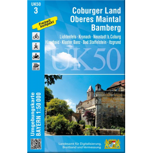 Breitband und Vermessung  Bayern Landesamt für Digitalisierung - Coburger Land, Oberes Maintal, Bamberg 1 : 50 000 (UK50-3)