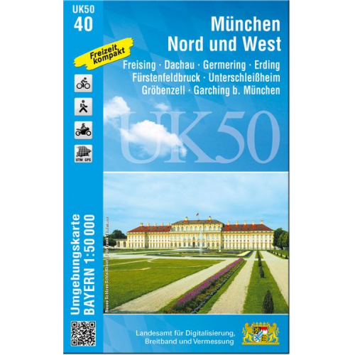 Breitband und Vermessung  Bayern Landesamt für Digitalisierung - München Nord und West 1 : 50 000 ((UK 50-40) Laufzeit bis 2021