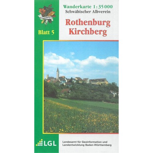 Karte des Schwäbischen Albvereins 05 Rothenburg - Kirchberg 1 : 35 000