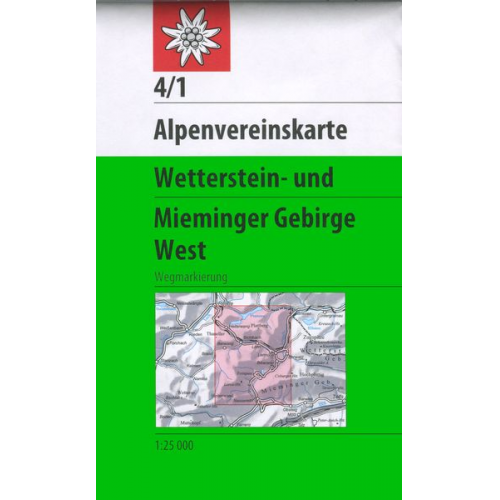 DAV Alpenvereinskarte 4/1 Wetterstein Mieminger West Weg