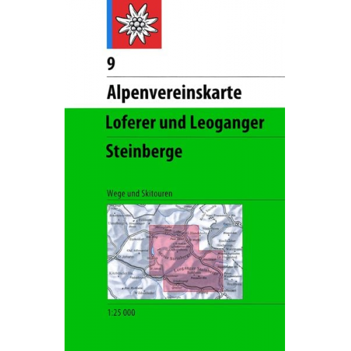 DAV Alpenvereinskarte 09 Loferer + Leoganger Steinberge 1 : 25 000