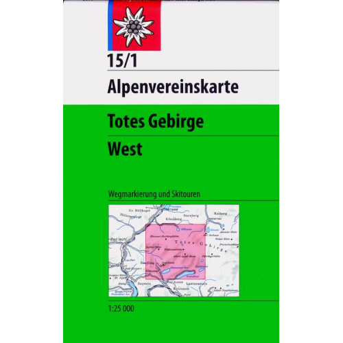 DAV Alpenvereinskarte 15/1 Totes Gebirge West 1 : 25 000 Wegmarkierungen und Skitouren