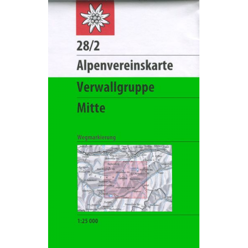 DAV Alpenvereinskarte 28/2 Verwallgruppe - Mitte 1 : 25 000