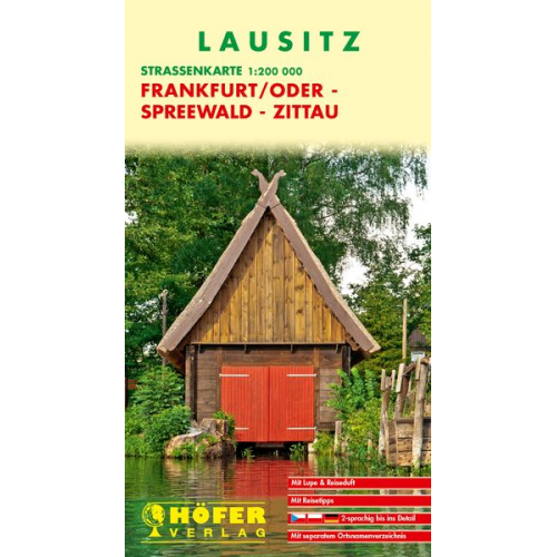 Höfer DE 027. Lausitz. Frankfurt/Oder - Spreewald - Zittau 1 : 200 000. Straßenkarte