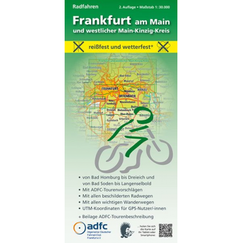 Michael Messer - Frankfurt am Main und westlicher Main-Kinzig-Kreis. Radfahren 1 : 30 000