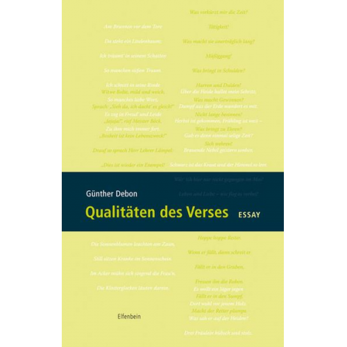 Günther Debon - Qualitäten des Verses