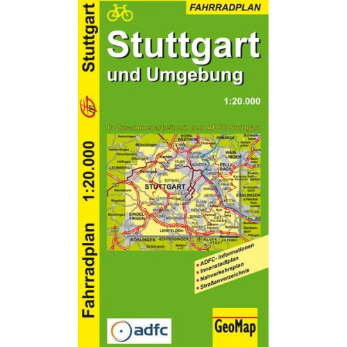 GeoMap - GeoMap Fahrradplan Stuttgart und Umgebung