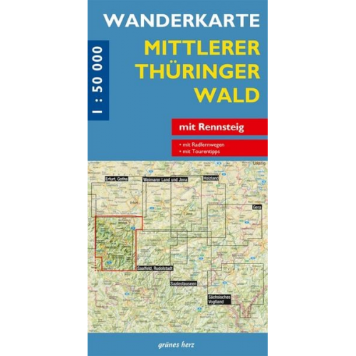 Mittlerer Thüringer Wald 1 : 50 000 Wanderkarte