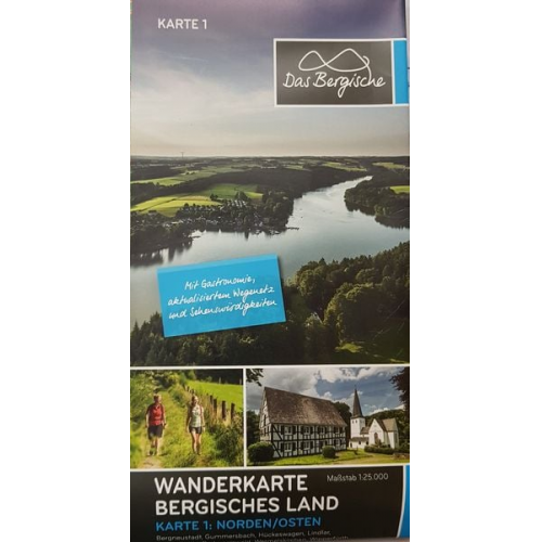 Wanderkarte Bergisches Land 1:25.000