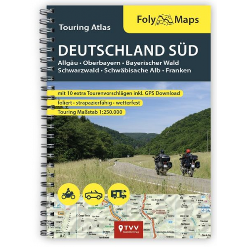 FolyMaps Touring Atlas Deutschland Süd 1:250.000