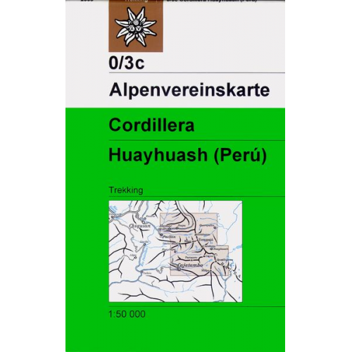 DAV Alpenvereinskarte 0/3C Cordillera Huayhuash Peru 1 : 50 000