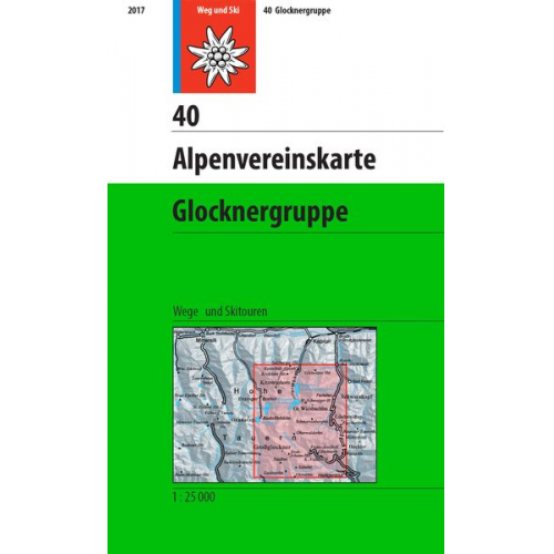 DAV Alpenvereinskarte 40 Glocknergruppe 1 : 25 000