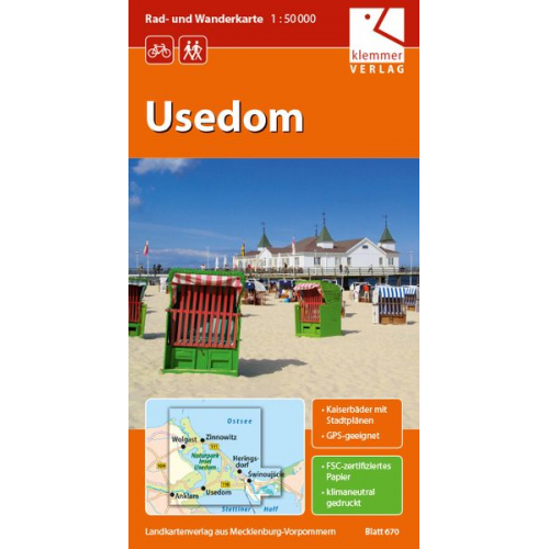 Rad- und Wanderkarte Usedom 1 : 50 000