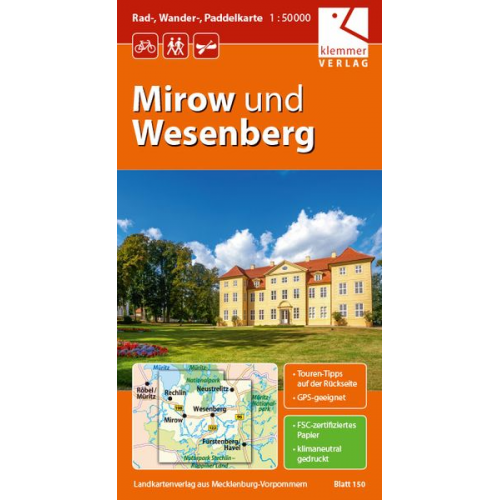 Mirow und Wesenberg Mirow und Wesenberg 1 : 50 000 Rad-, Wander- und Paddelkarte