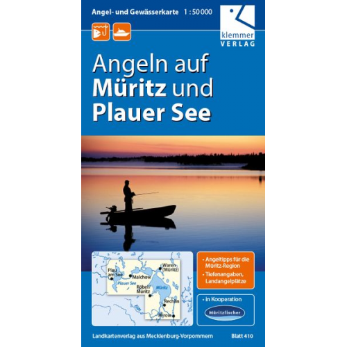 Angel- und Gewässerkarte Müritz und Plauer See 1:50.000