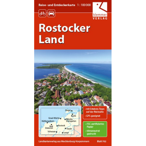 Reise- und Entdeckerkarte Rostocker Land 1 : 100 000