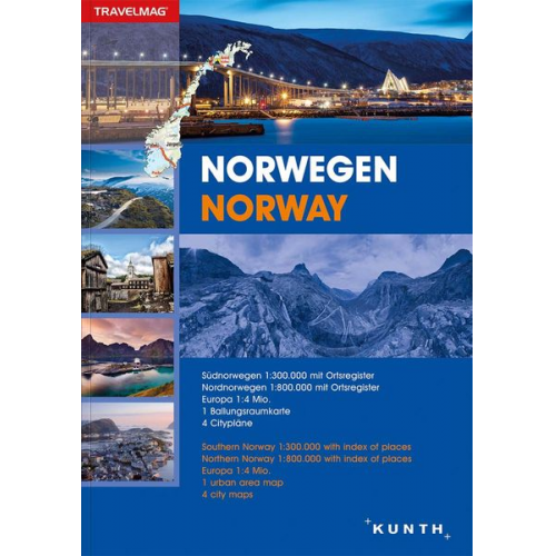 KUNTH Verlag GmbH & Co. KG - Reiseatlas Norwegen 1:300.000