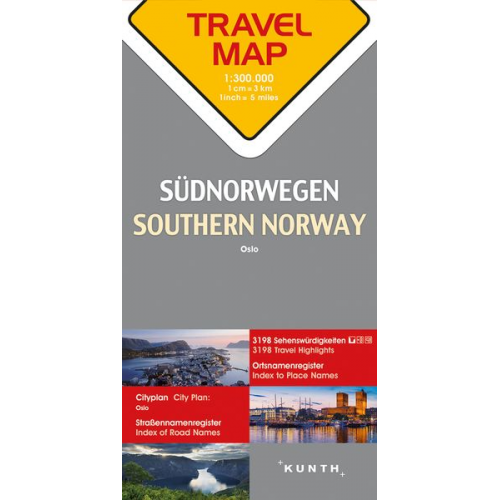 KUNTH TRAVELMAP Südnorwegen 1:300.000