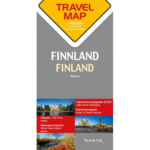 KUNTH TRAVELMAP Finnland 1:800.000