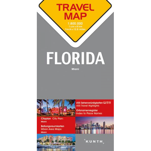 KUNTH TRAVELMAP Florida 1:800.000