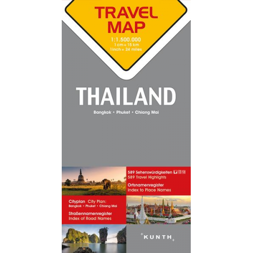 KUNTH TRAVELMAP Thailand 1:1,5 Mio.