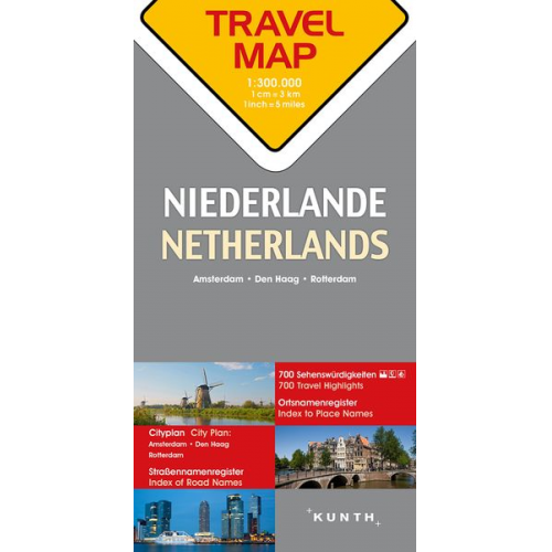 Reisekarte Niederlande 1:300.000