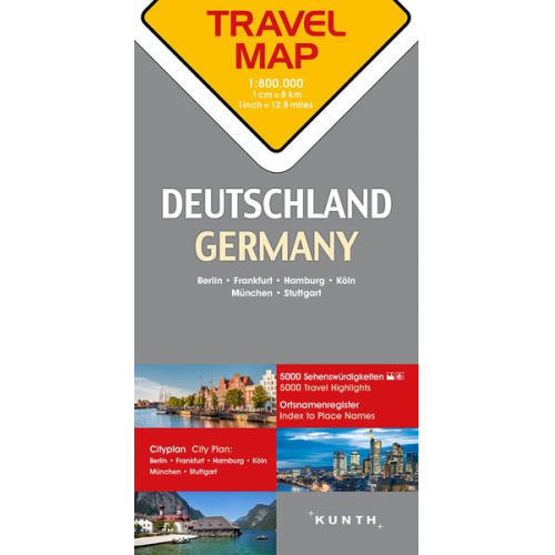 Reisekarte Deutschland 1:800.000