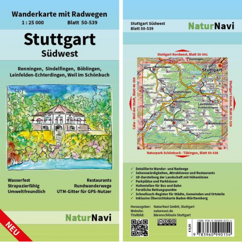 Stuttgart Südwest 1 : 25 000