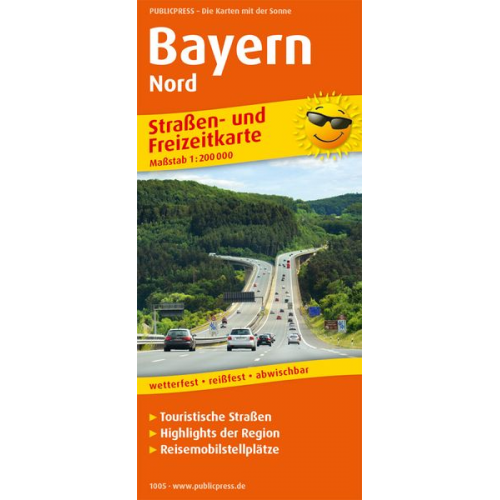 Bayern-Nord. Straßen- und Freizeitkarte 1 : 200 000