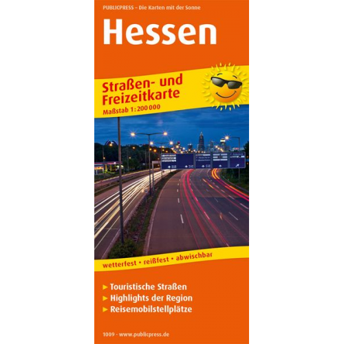 Hessen. Straßen- und Freizeitkarte 1 : 200 000