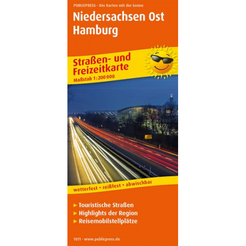 Straßen- und Freizeitkarte Niedersachsen-Ost, Hamburg