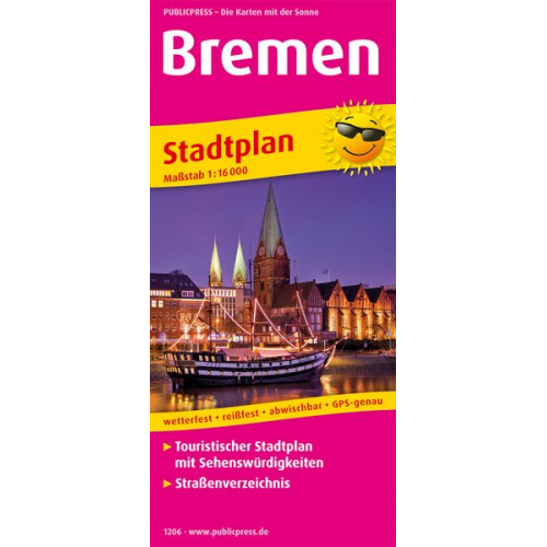 Bremen. Stadtplan 1:16 000