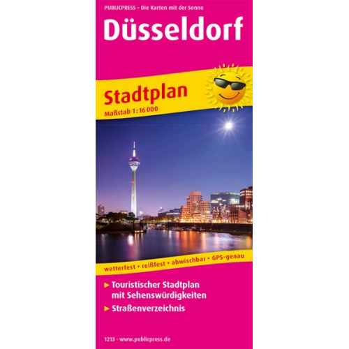 Düsseldorf. Stadtplan 1:16 000