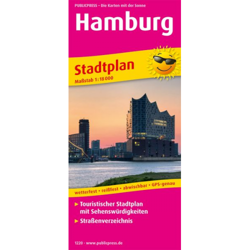 Hamburg. Stadtplan 1:18 000