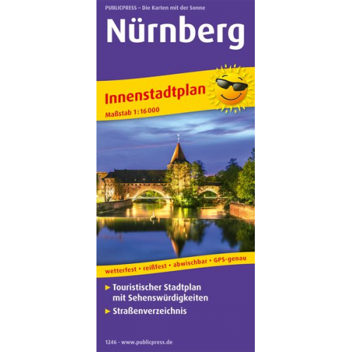 Nürnberg. Innenstadtplan 1:16 000